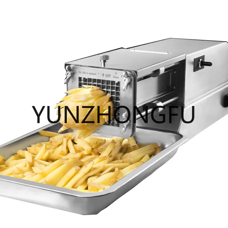 Vegetable Strip Commercial Electric Cutting Sweet Potato Cucumber Push Bar Machine French Fries Cutter Automatic Fruit