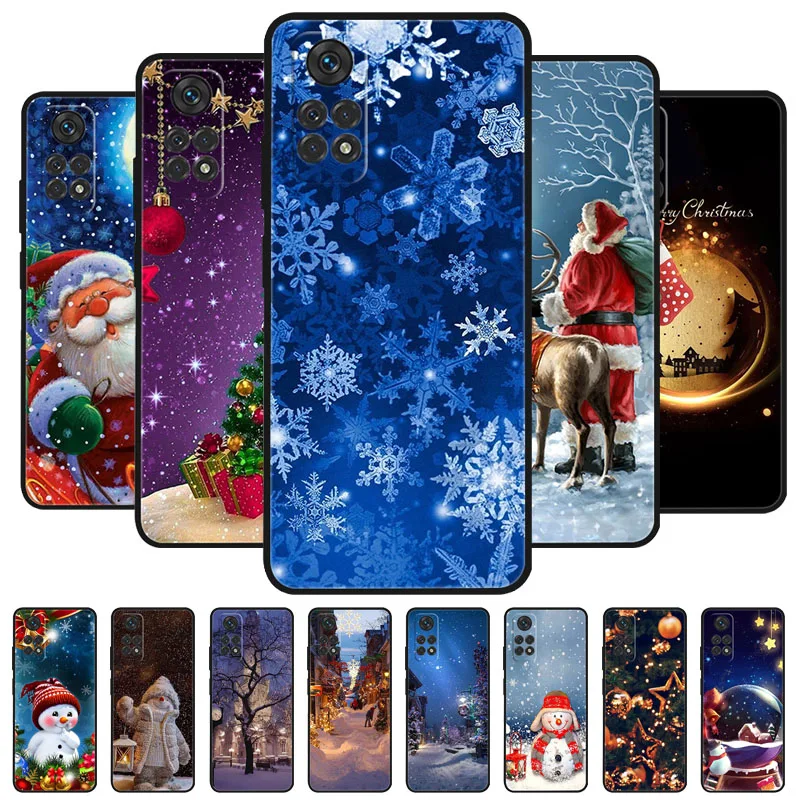 Christmas Soft Case for Xiaomi Redmi Note 11S 11 Pro Plus 11R 10S 10 10T Cover Silicone Bumper Note11 11s Cute Shockproof Funda