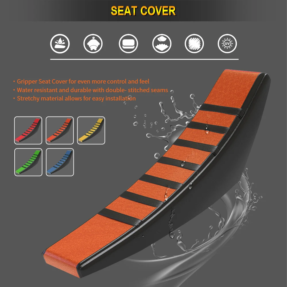 Yellow White Red Blue Orange Green Lengthened Motorcycle Seat Cover Wrapped Non-slip Waterproof For SXF EXC XCF KXF YZF WR CRF