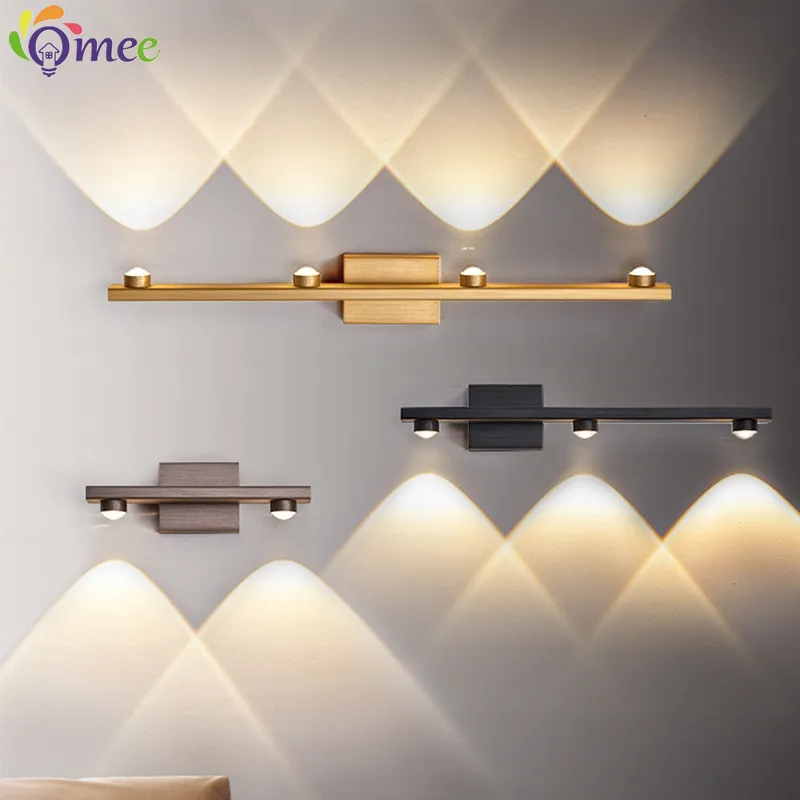 

OMEE Nordic Gold Copper Bathroom Wall Lamp Bedroom Living room Background Wall Modern Minimalist Washstand Mirror Cabinet Lamp