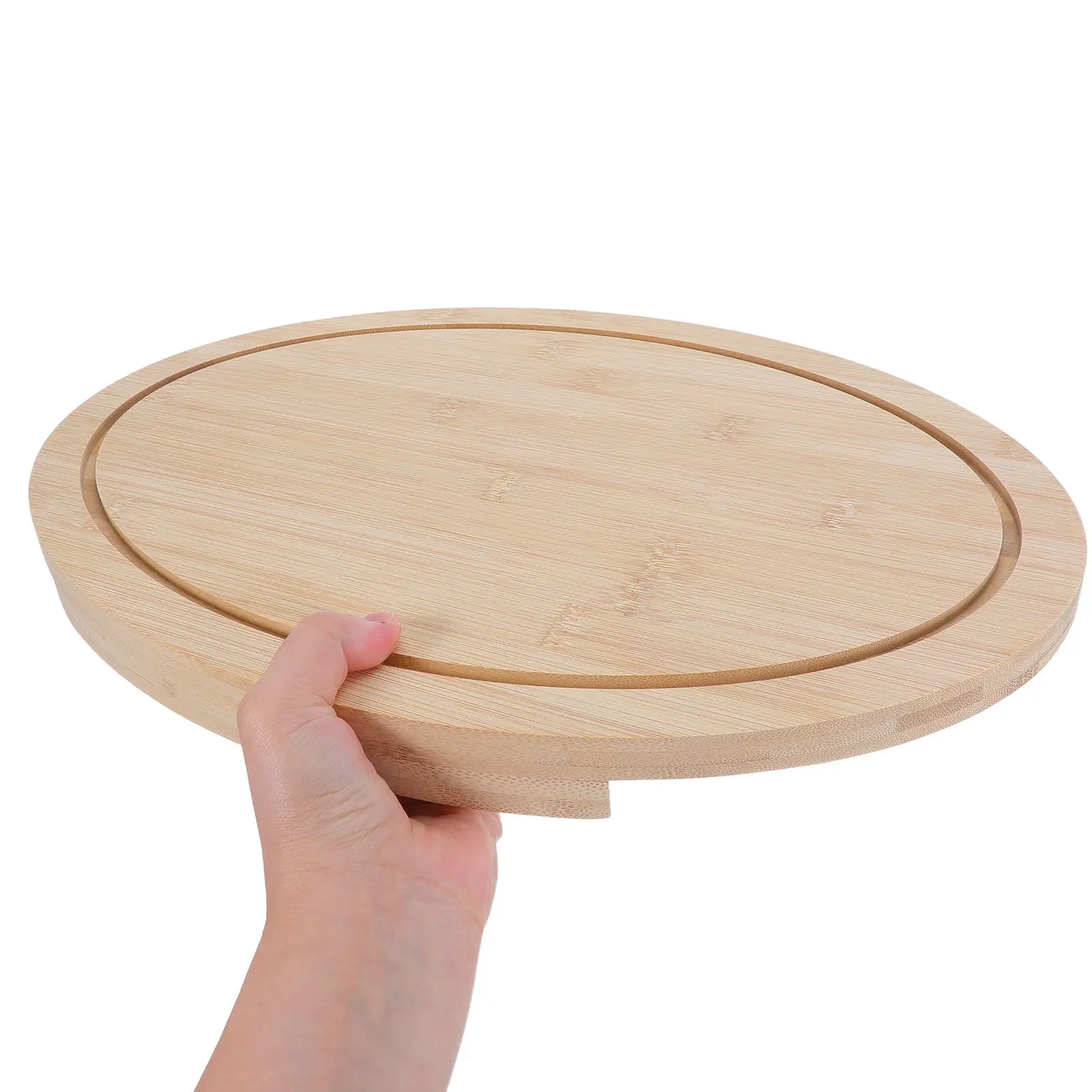 

Bamboo Corner Cutting Board Round Edge Space Saving Kitchen Countertop Chopping Board for Cheese Vegetables Meat Food Prep
