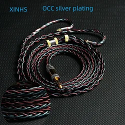 XINHS H07 8-Strand 7N Single-Crystal Copper + Single-Crystal Copper Plated with Silver Hybrid Headphone HIFI Upgrade Cable
