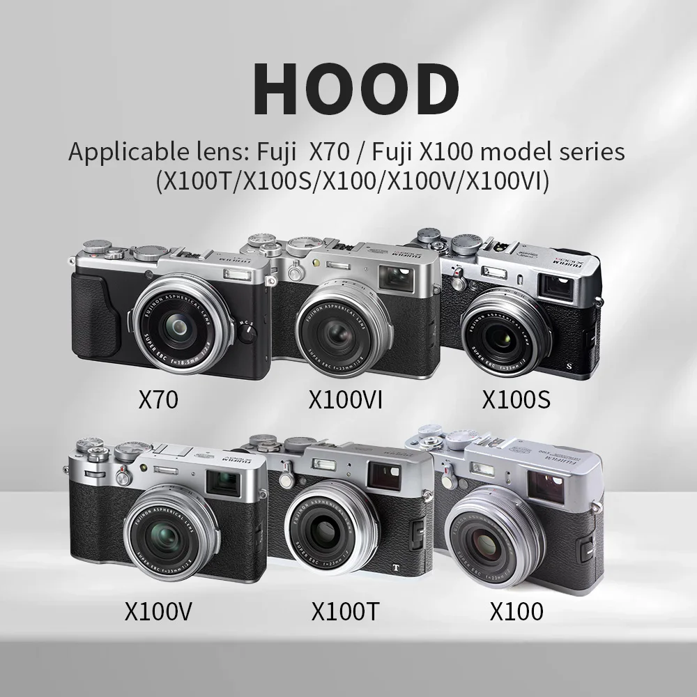 Подходит для круглой световой щита Fuji X100Vi X100V серии X100, световой щиток для объектива камеры из алюминиевого сплава