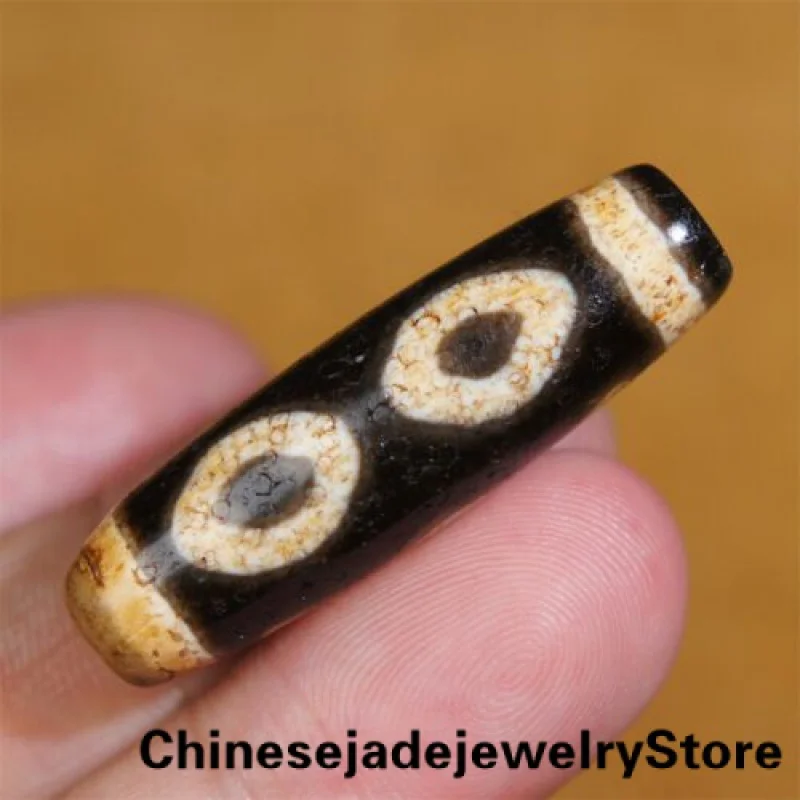 

Ancient Tibetan DZI Beads Old Agate Buddha Eye 3 Eye Totem Amulet Pendant GZI