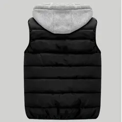 Thick Vest Waterproof Sleeveless Hooded Men's Winter Vest Warm Casual Cold Jacket for Autumn Outdoor Activities Winter Warm Vest