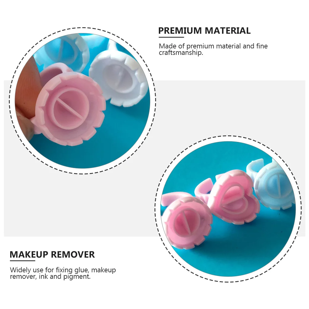 100 قطعة كأس تطعيم رمش المهنية رمش تمديد العرض لتطبيق الرموش كاذبة غرامة براعة مزيل ماكياج #3