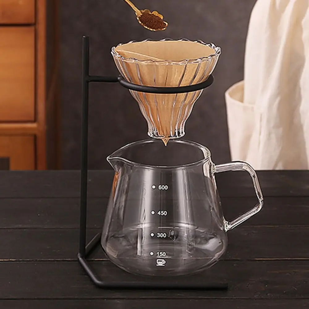 Black Coffee Filter Cup Holder Iron Coffee Supplies Coffee Dripper Stand Tool Cafe Coffee Filter Paper Rack Indoor Outdoor