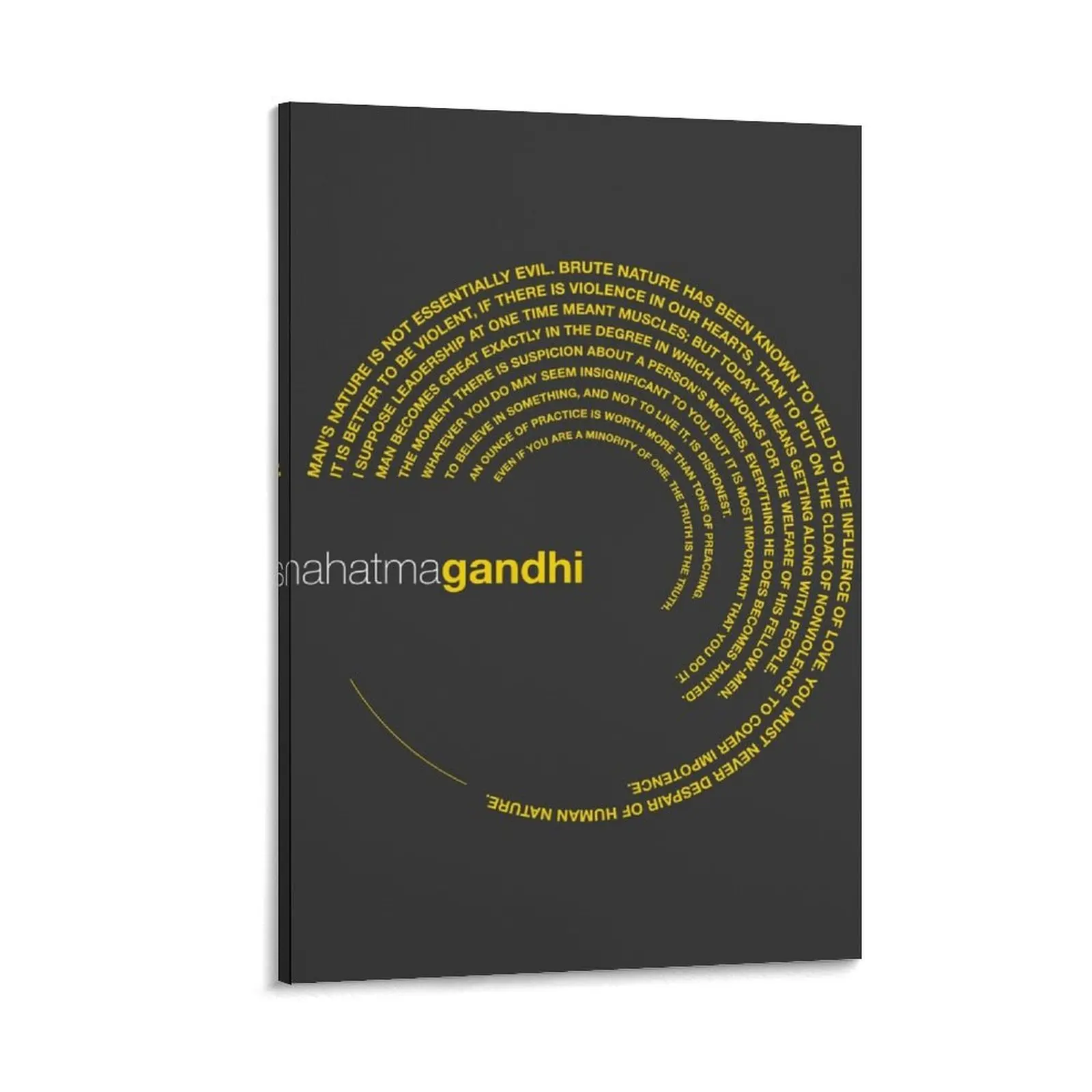 

Mahatma Gandhi famous quotes poster [gold] Canvas Painting wall art Bedroom deco decorative items for home