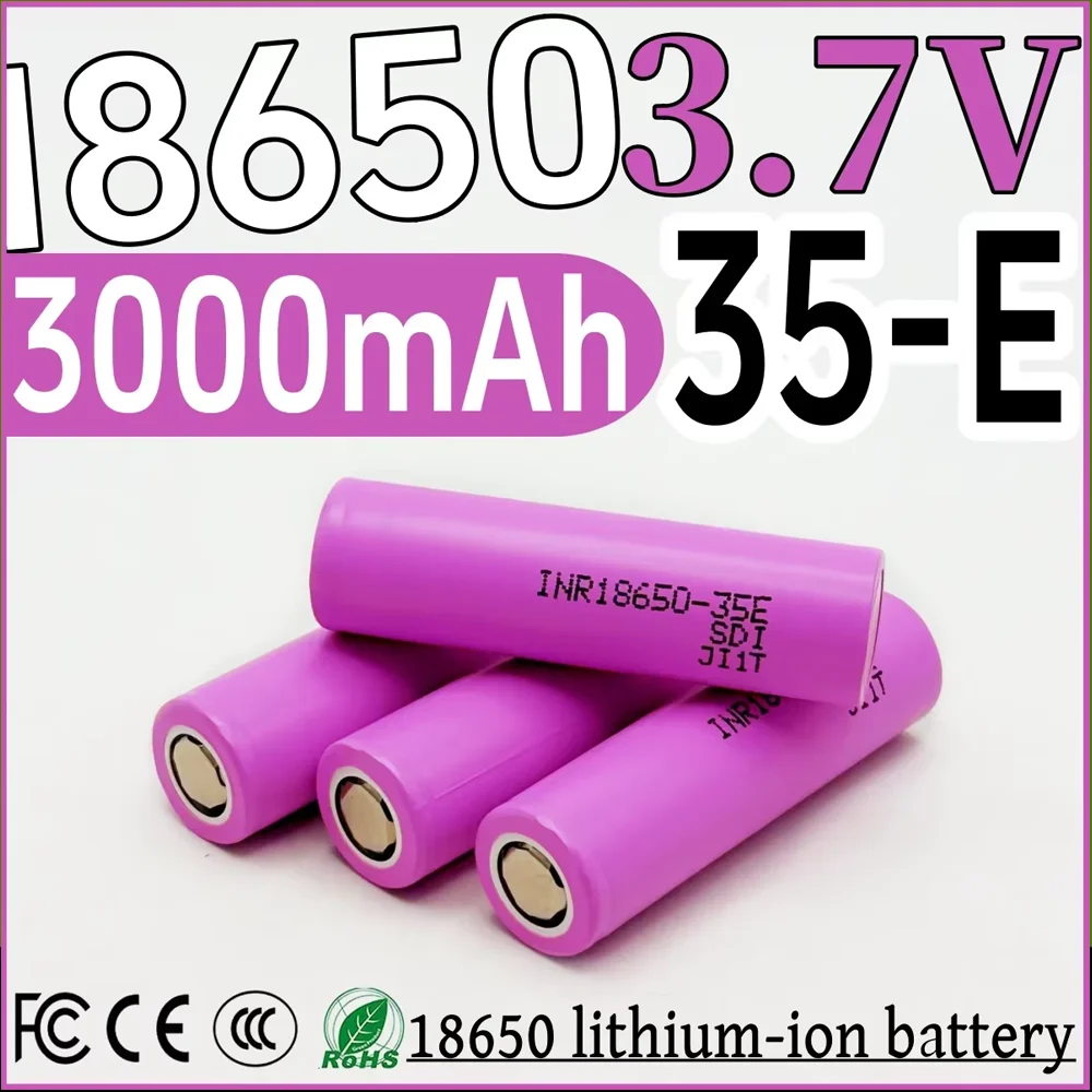 

18650 Battery For Samsung 35E INR 18650 20A Lithium Lon Battery Replacement External Battery 3.7V 3000mAh
