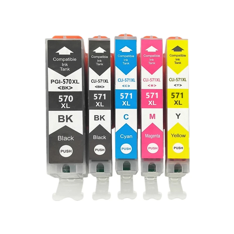 pgi-570xl PGI570 570xl PGI-570 CLI-571 Compatible Ink Cartridge For Canon PIXMA MG5750 MG5751 MG5752 MG5753 MG6850 printer