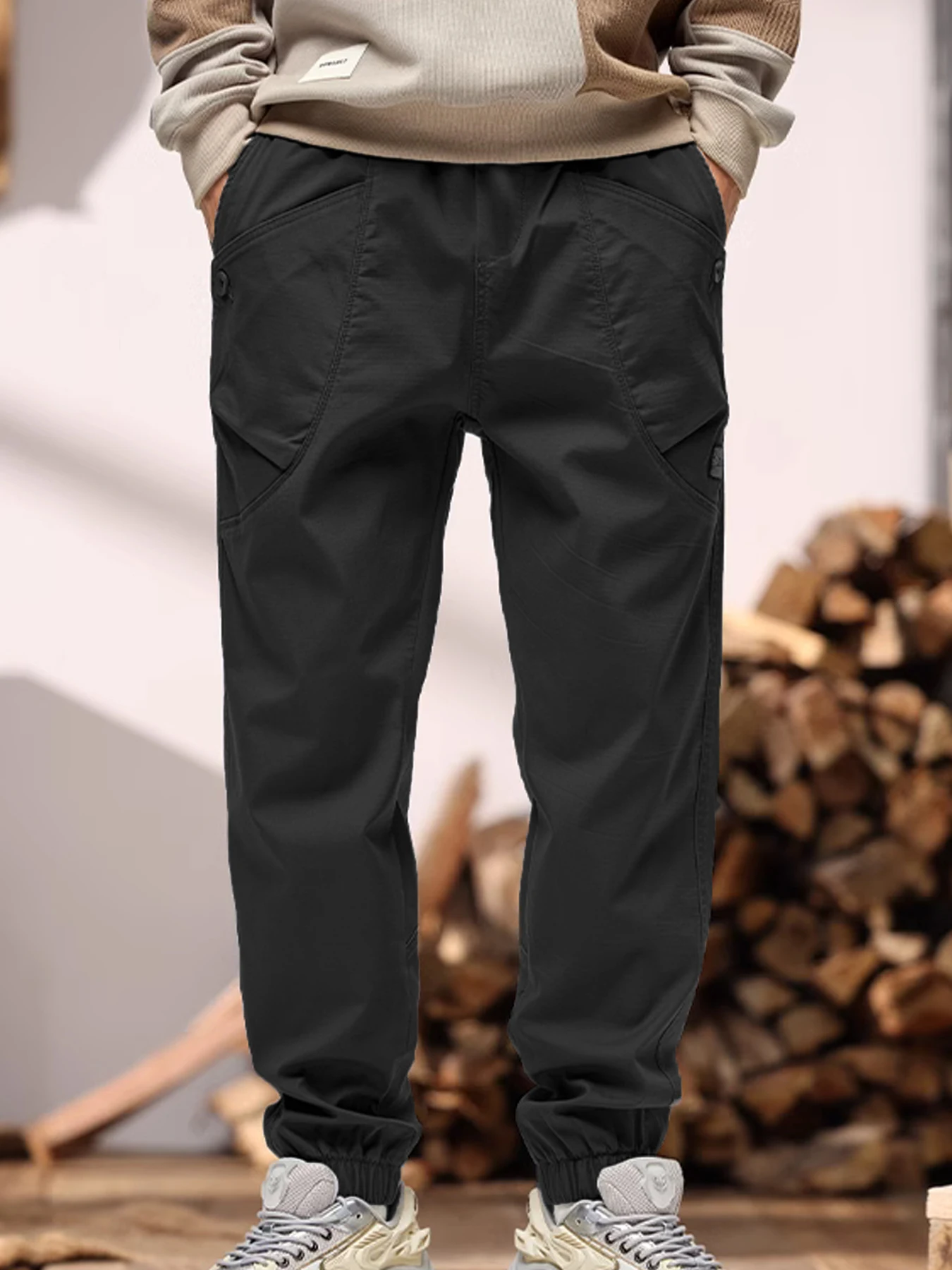 

Thin waterproof hiking pants, men's functional work pants, fashionable outerwear, loose outdoor sports pants, summer long pants
