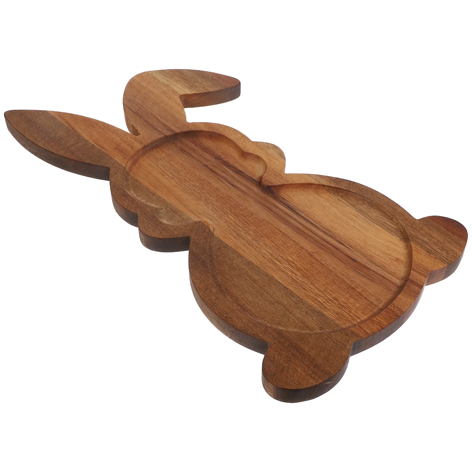 

Rabbit Shaped Wooden Tray Easter Party Snack Serving Dish Acacia Wood Bunny Food Platter Charcuterie Board Holiday Supply