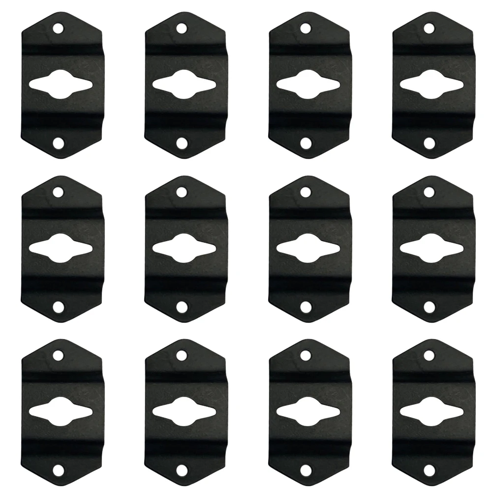 

20pcs 20 Hooks Small Speaker Hanger Plate Black Wall Mount Surround Sound Box Connector Audio Bracket Modern Design Easy Install