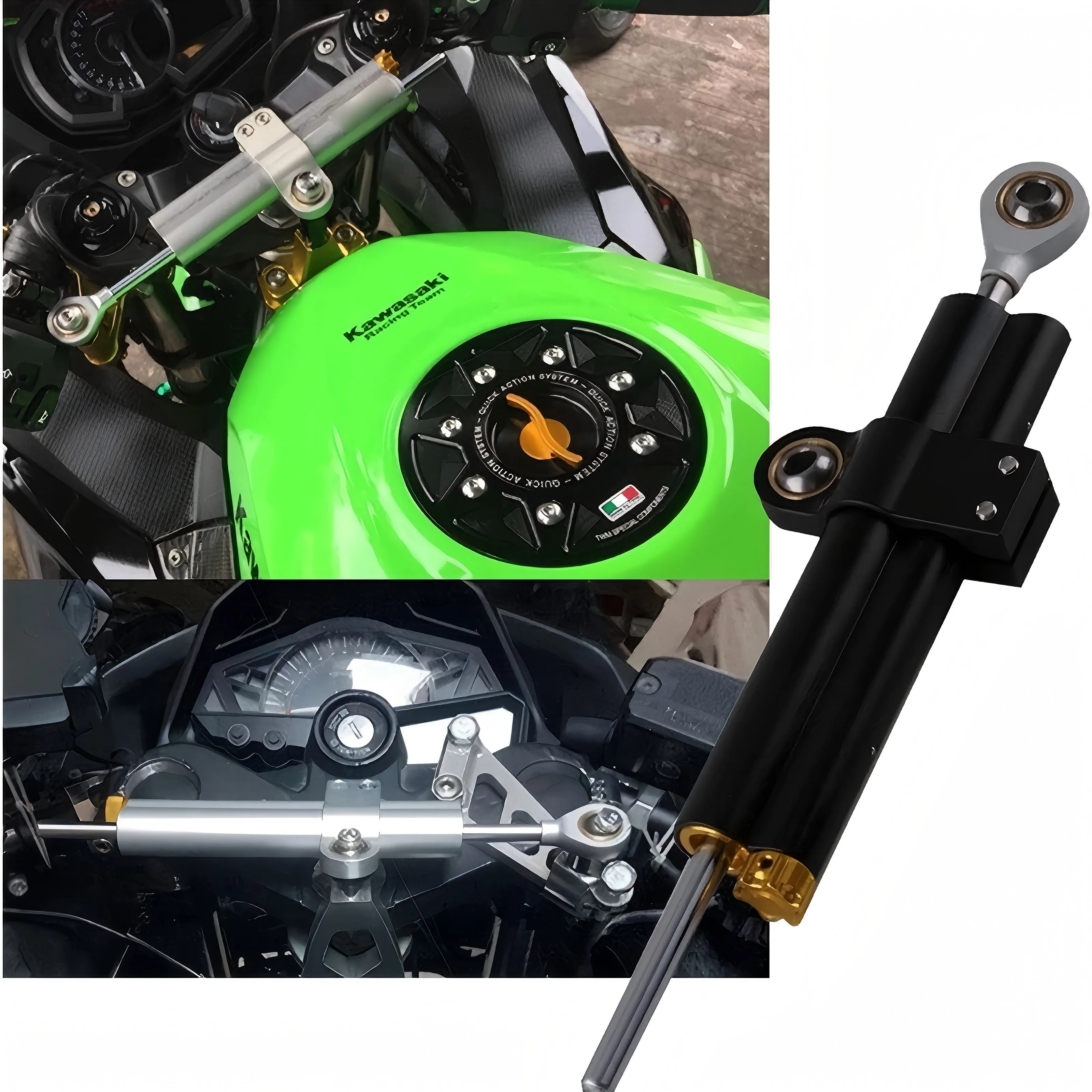 For Ohlins Yamaha YZF-R3 YZF-R6 TDR 250 CS3C CS5 SR1SR125 XJR1300 Kawasaki MT07 MTO9 ZX6R 260/365MM Suspension Steering Dampers