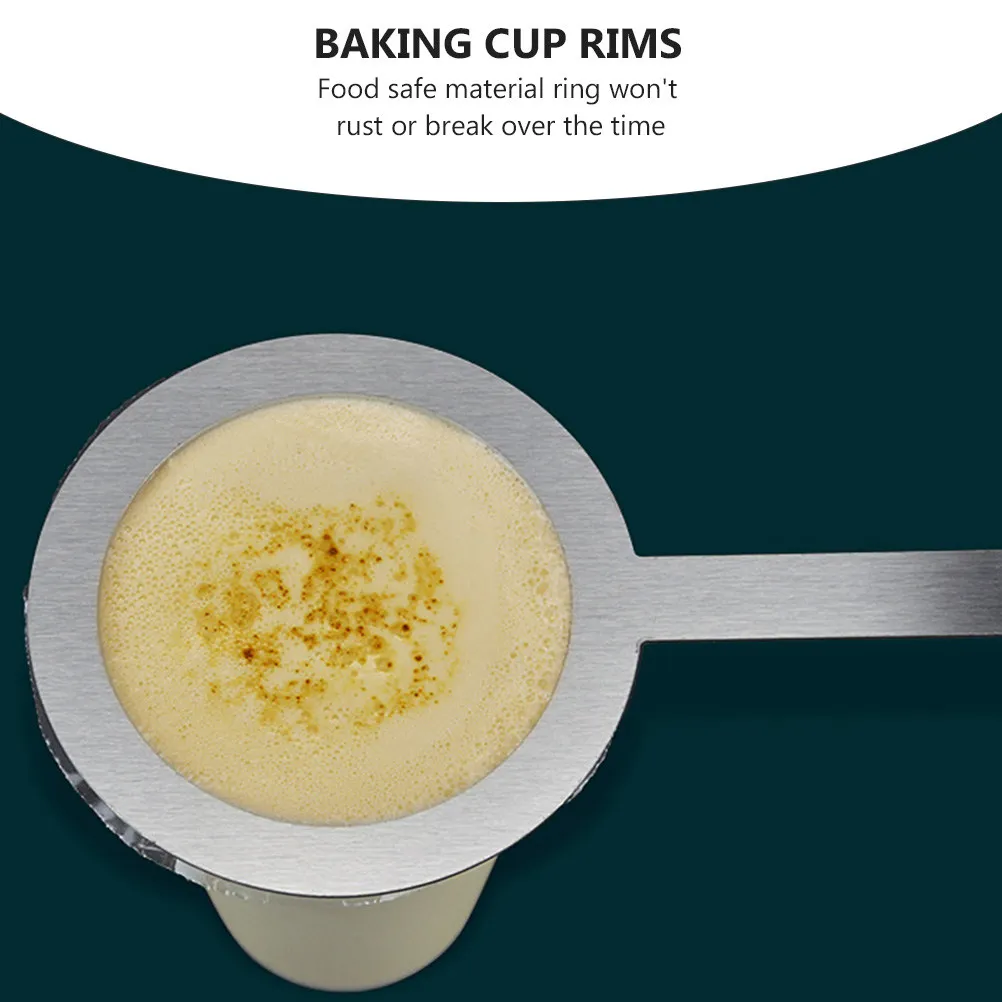 

Набор из 4 защитных колец для чашек из пищевой нержавеющей стали: для кофе, молока, чая, устойчивые к ржавчине, легко моются, удобны для пекарен