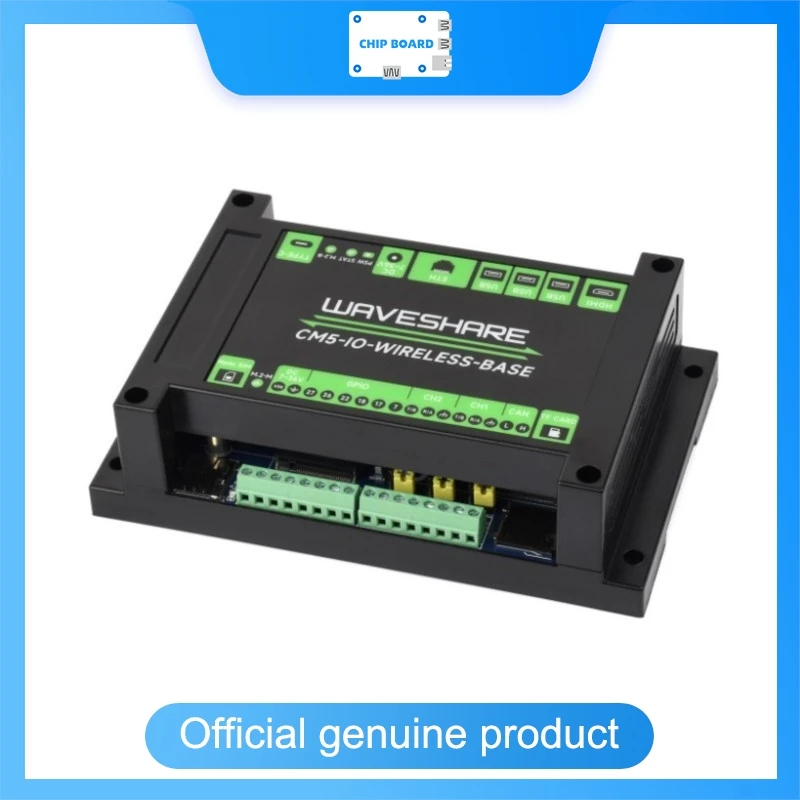 

Waveshare Industrial IoT Expansion Board for Raspberry Pi CM5, 4G 5G LoRa, GbE RJ45, Dual MIPI, 4K HDMI Output