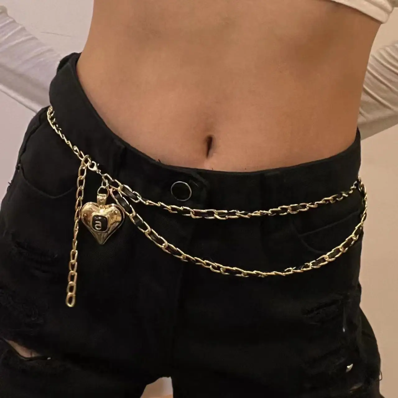Designer Pu Letter Chain Belts Women High Quality Luxury Jewelry Party Gift