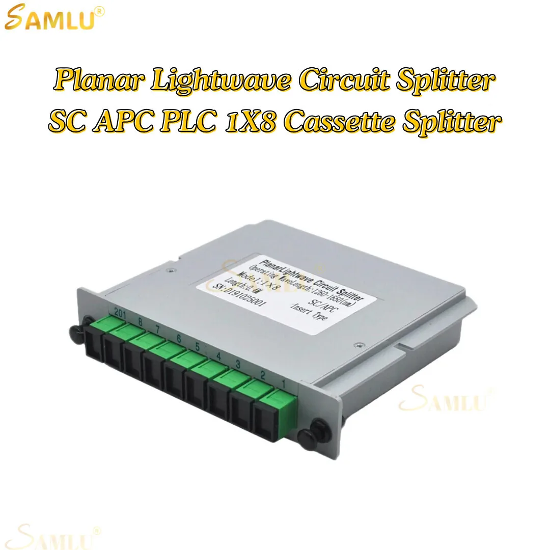 

Insert Type Single Mode SC-APC FTTH Planar Waveguide Lightwave Circuit Splitter Optical Cassette Splitter Box 1*8