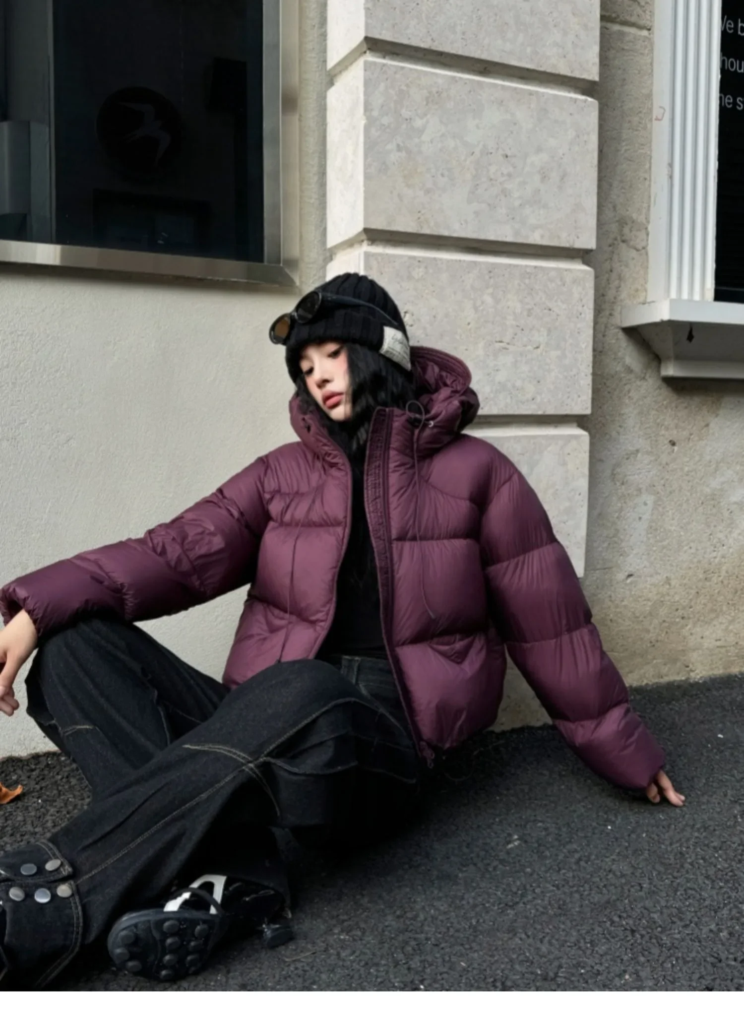 Veste bouffante à capuche en duvet de canard blanc pour femme, épaisse, légère, couleur unie, manteau chaud, Parkas courts, nouvelle collection hiver