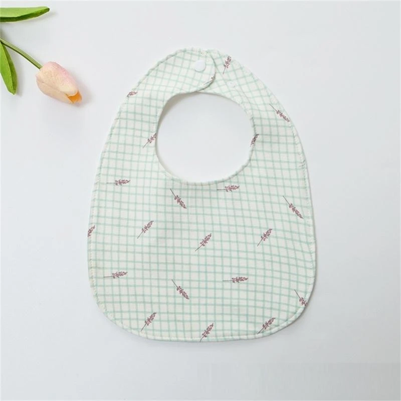 

J15U 5Pcs/set Baby Drooling Bib Cotton Teething Bib Burp Cloths with Two Stage Snaps Designing for Infants and Toddlers