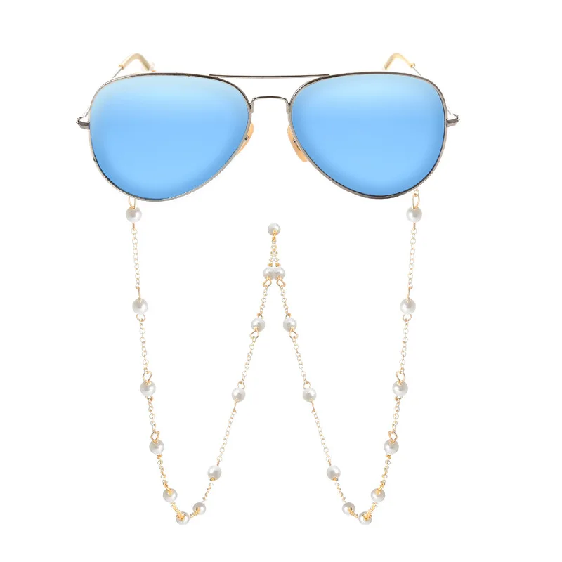 Sunglasses Masking Chains For Women Acrylic Pearl Crystal Eyeglasses Chains Lanyard Glass New Fashion Jewelry Wholesale