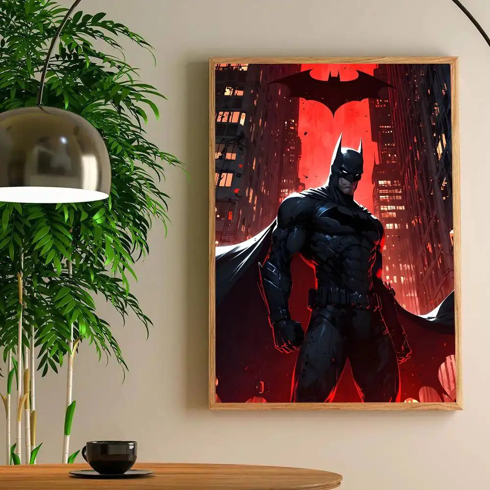 Coole Hero B-Bat-man-Poster, HD-Druck, Vintage-Wandkunst, Dekoration für Zuhause, Arbeitszimmer – Detail 5