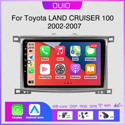 8GB + 128GB Android 13 Radio dla Toyota LAND CRUISER 100 2002-2007 samochodowe stereo odtwarzacz multimedialny Carplay Auto GPS nawigacja 2DIN