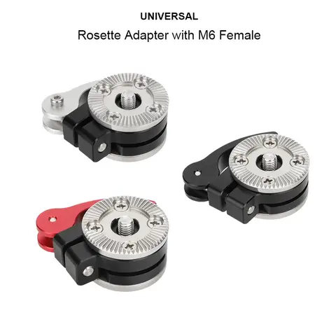 HDRIG Camera Quick Adjust ARRI Rosette Adapter with M6 Female and Male Mounts For Cage Rig Accessories