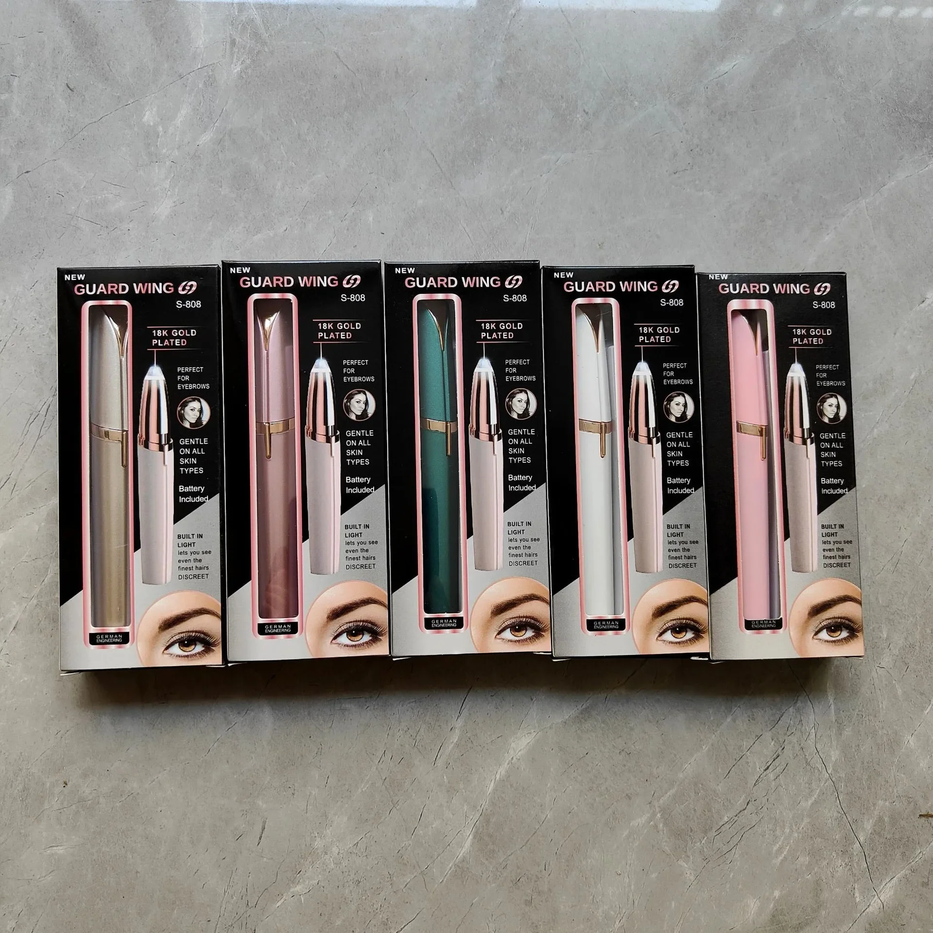 Elektryczny trymer do brwi Akumulatorowy trymer do brwi Damska mini golarka Depilator Kompaktowy kształt pióra Brzytwa do brwi Przenośna