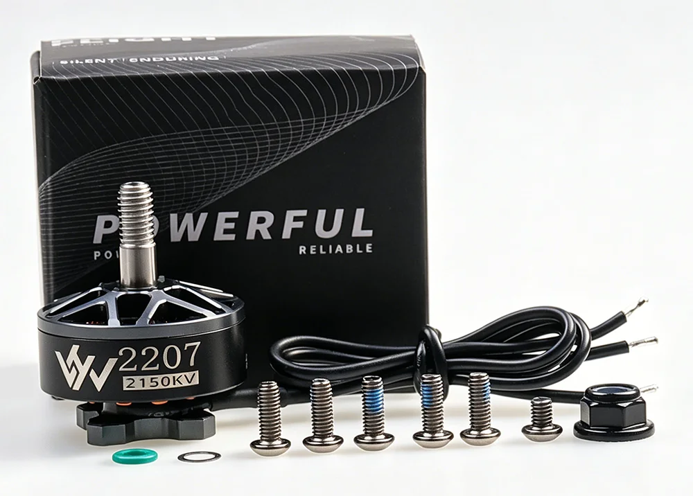 2207 FPV Bürstenloser Motor 1750KV 1950KV 2150KV 6S Lipo 1,81kg Max. Schub 34,5-35,5g 5 Zoll 51466 Propeller Racing Freestyle Drohnenteile – Detail 10