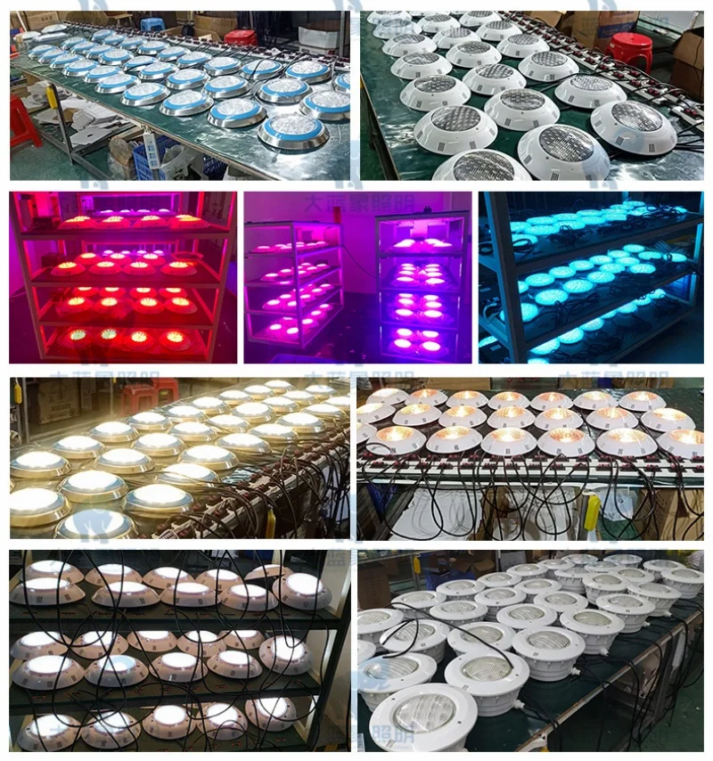 LED أضواء حمام السباحة تحت الماء RGB اللون تغيير AC24V DC24V IP68 مصباح مقاوم للماء مع جهاز التحكم عن بعد 12 واط 18 واط 45 واط 24 واط #5