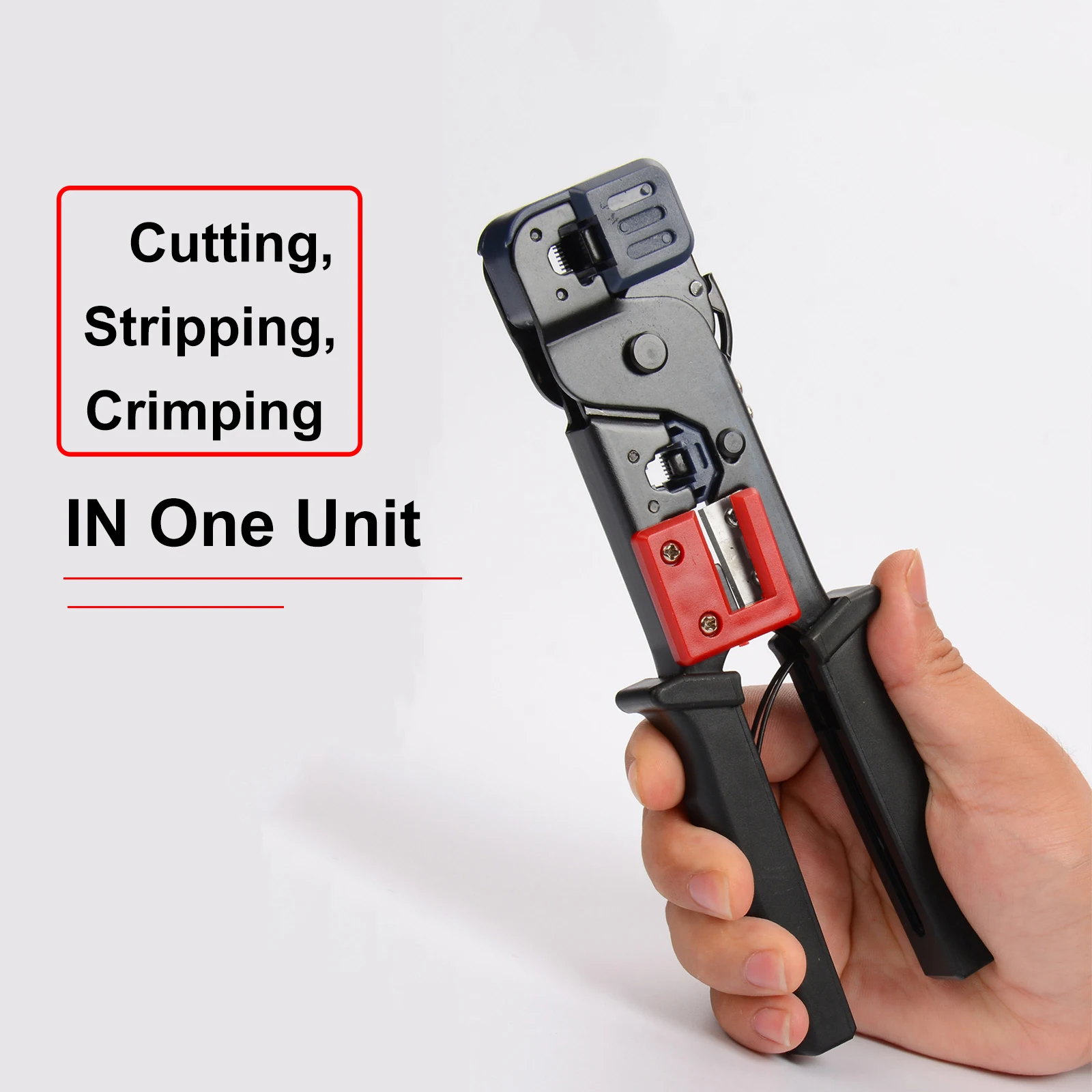 TEROW RJ45 Crimper RJ11 RJ45 RJ12 Crimping Tool Ethernet Network LAN Cable Crimper Cutter Stripper Plier For 8P8C 6P6C 6P4C UTP