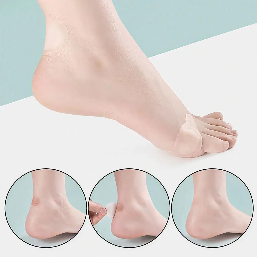 10 قطعة ملصقات أحذية هلام منصات الغروانية المائية الناعمة الإغاثة الألم بثور الأورام الذرة النسيج الاحتكاك ضغط كعب الألم التصحيح