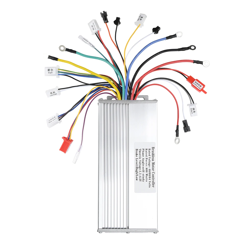 48V 60V 64V 800W Brushless DC Motor Speed Controller Replacement for Electric Bicycle E-Bike Scooter