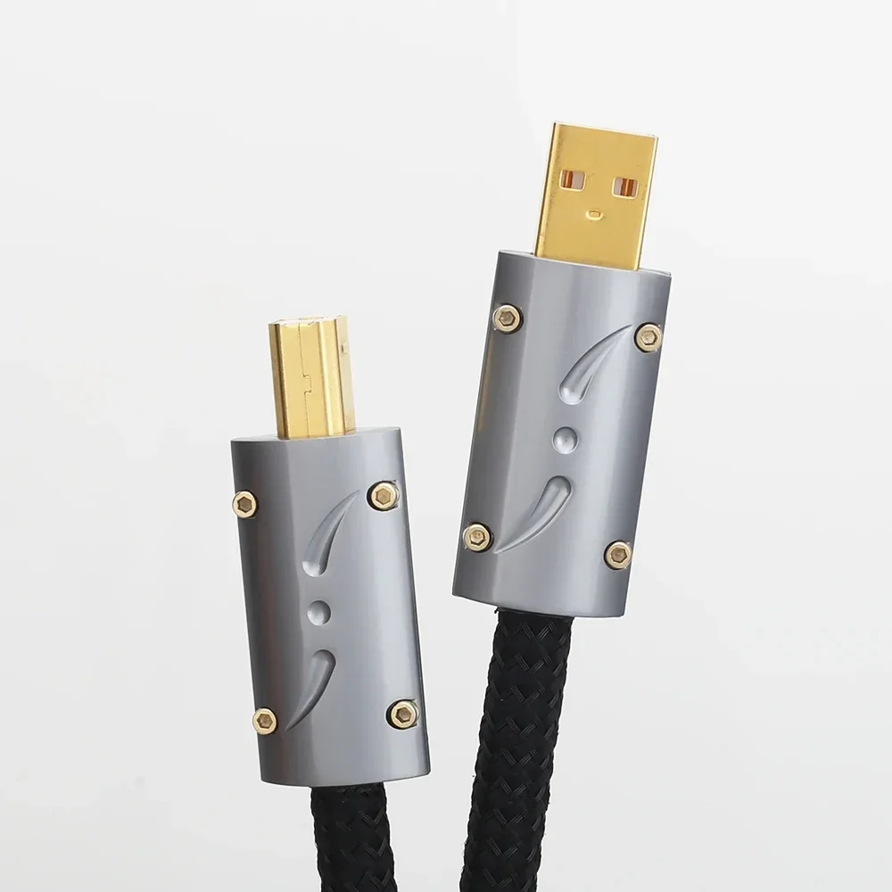 Viborg UC01 HI-End Silver Plated OFC USB Audio Cable Audiophile USB AB A-B DAC Gold plating DAC Decoder Printer Data cable