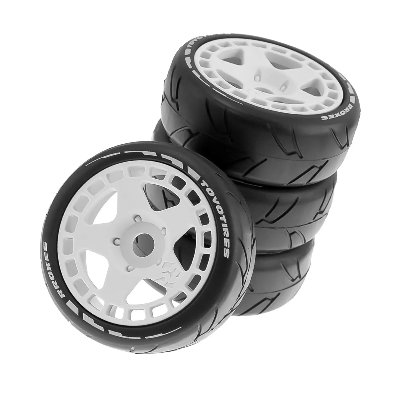 Grippy RC Tires 105mm Rubber Wheels with 17mm Hex Hub for 1 8 1 7 Scale Buggy and Truggy