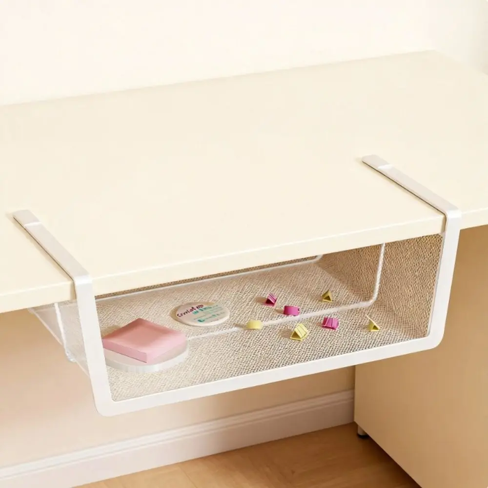 Wall Mounted Hanging Spice Basket Metal Net Pull Out Design Storage Rack Large Capacity Cabinet Organizer Wardrobe Storage