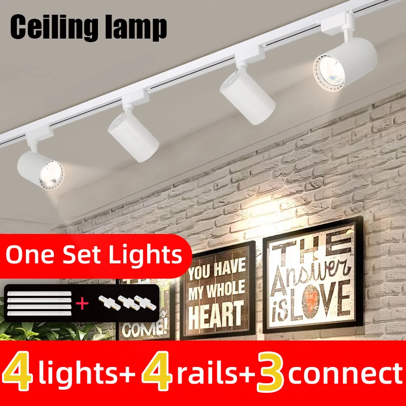 Track Light Spot Led Super bright Ceiling Track Lamp Rail Lighting System Rails Lighting Spot For Clothing Shop Living Room