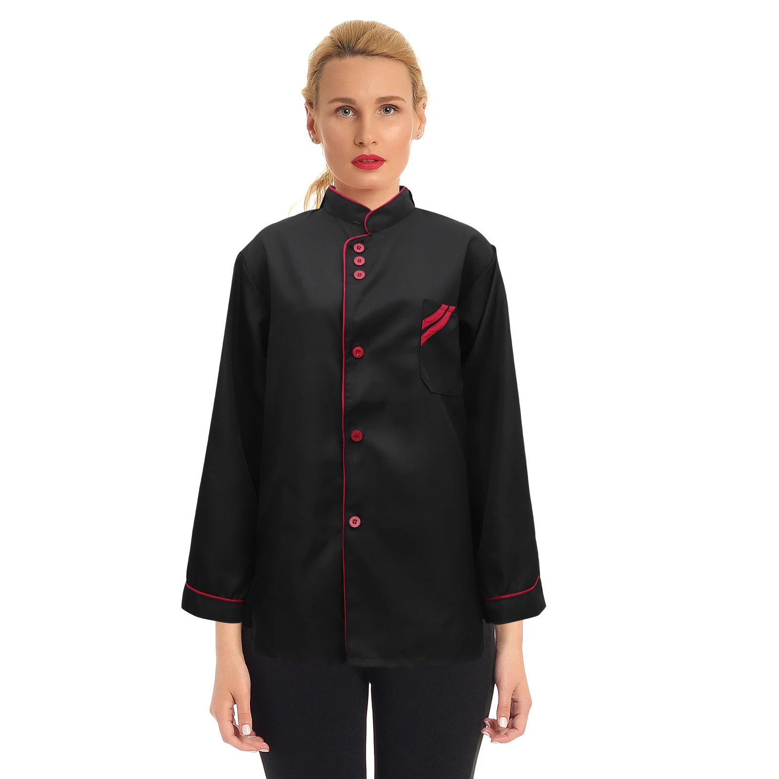 

Long Sleeve Uniform Work Clothes Tops Casual Loose Chef Clothing Jacket Coats Casual Loose Shirts Restaurant Hotel Kitchen