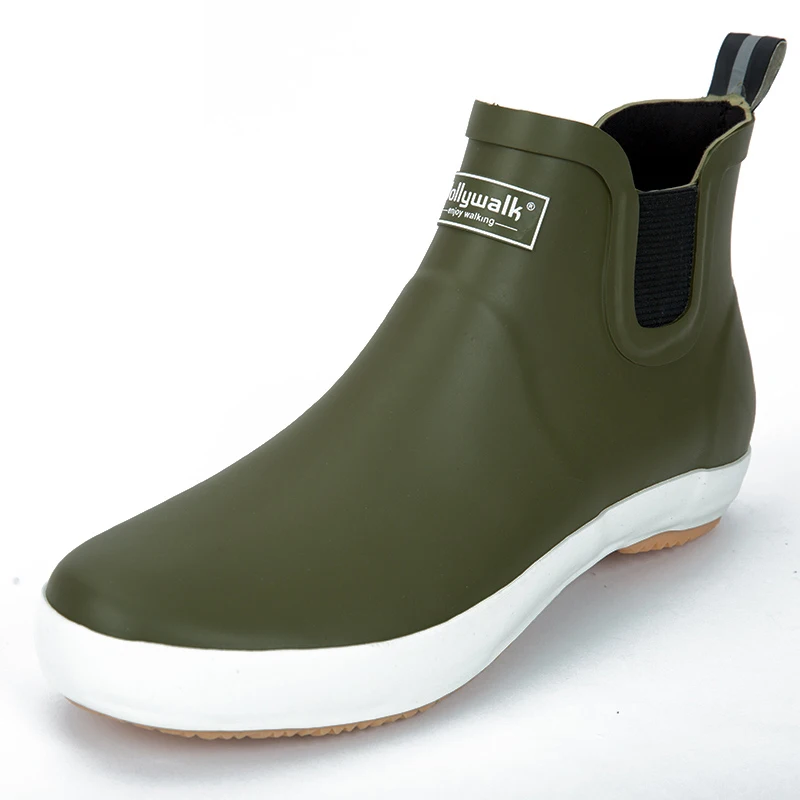 Botas de lluvia de goma para hombre, botas de pesca ligeras, antideslizantes, para invierno