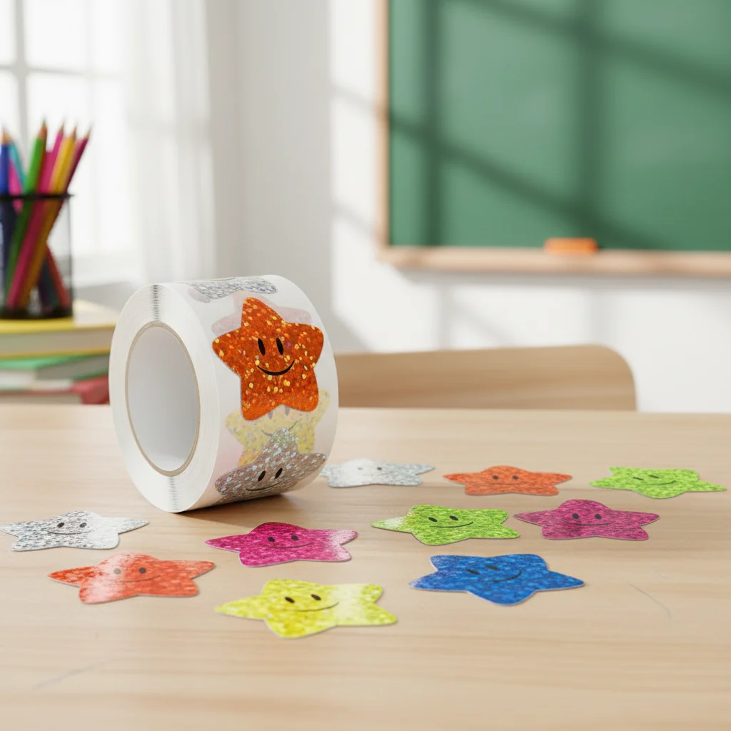 

500 Pcs Colorful Glitter Star Stickers Self-adhesive Vibrant Sealing Stickers Metallic Glitter Tiny Star Stationery Ornament