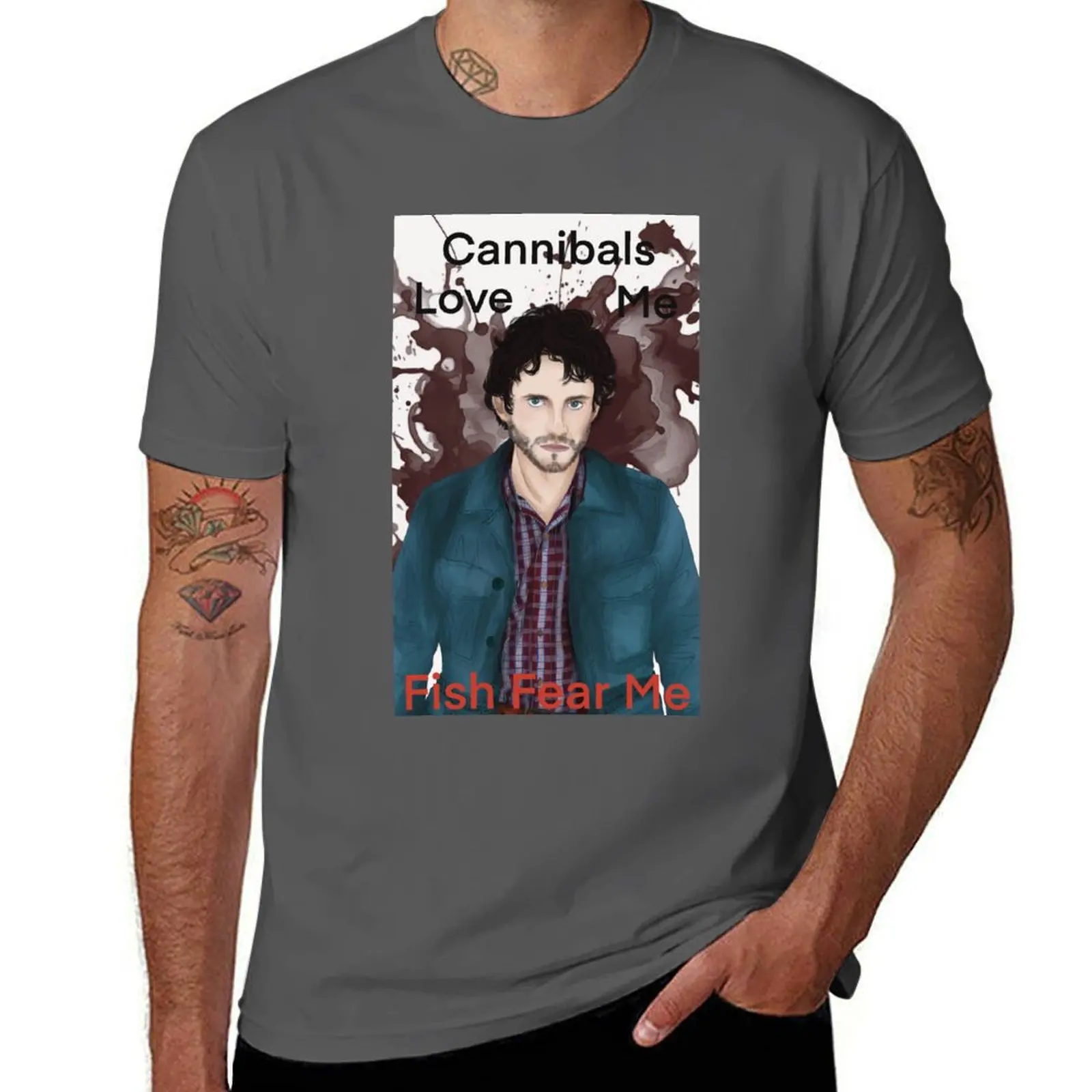 Cannibals Love Me / Fish Fear Me T-Shirt t shirts for man graphic tees funny t shirts dark humor man t shirts graphic T-Shirt