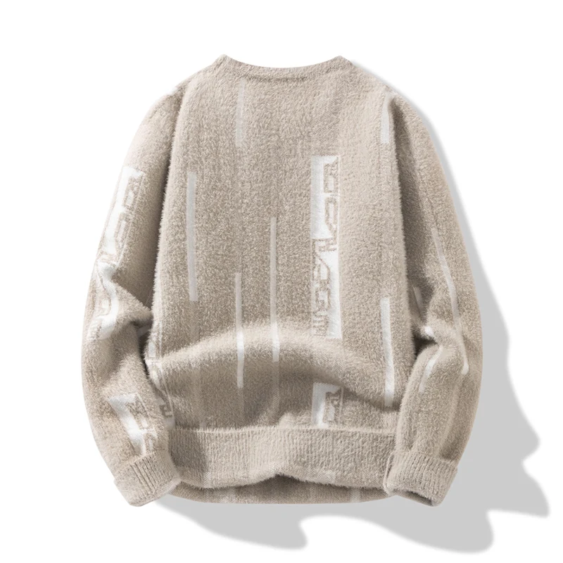 Men's Casual Knit Sweater Pullover Streetwear Fashion Warm Solid Color Male Top for Spring Autumn Hombre Sweat-shirt Men Clothin