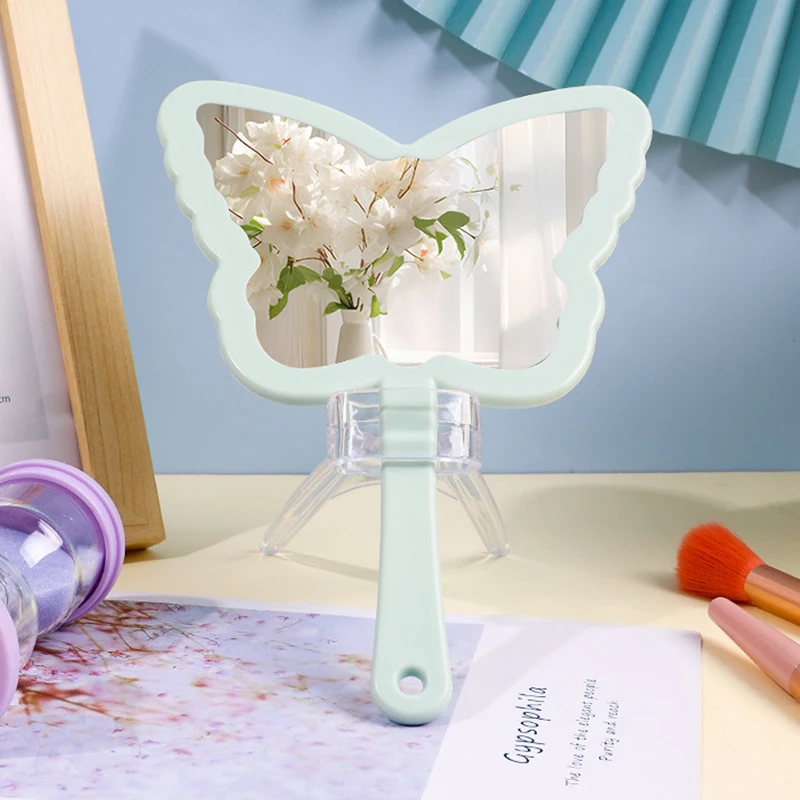 Butterfly Shaped Makeup Mirror Portable Handheld Mirror SPA Salon Hangable Cosmetic Mirrors Women Makeup Accessories