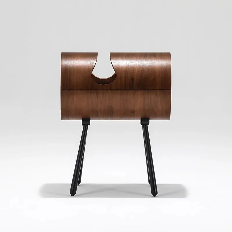 

Walnut curved wood pet bed removable and washable/cat kennel cat climbing frame universal in all seasons