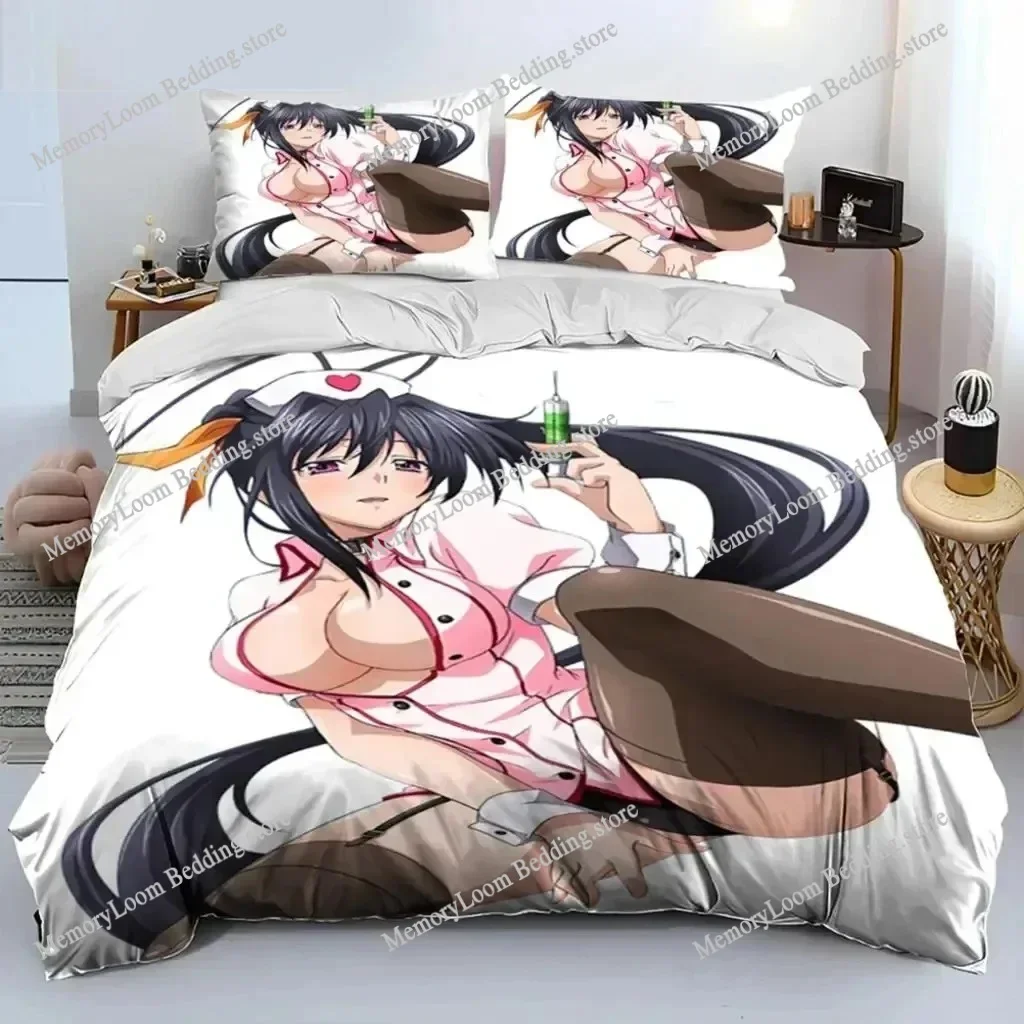 Anime High School DxD Sexy Rias Bedding Set Boys Girls Twin Queen Size Duvet Cover Pillowcase Bed Kids Adult Home Textileextile