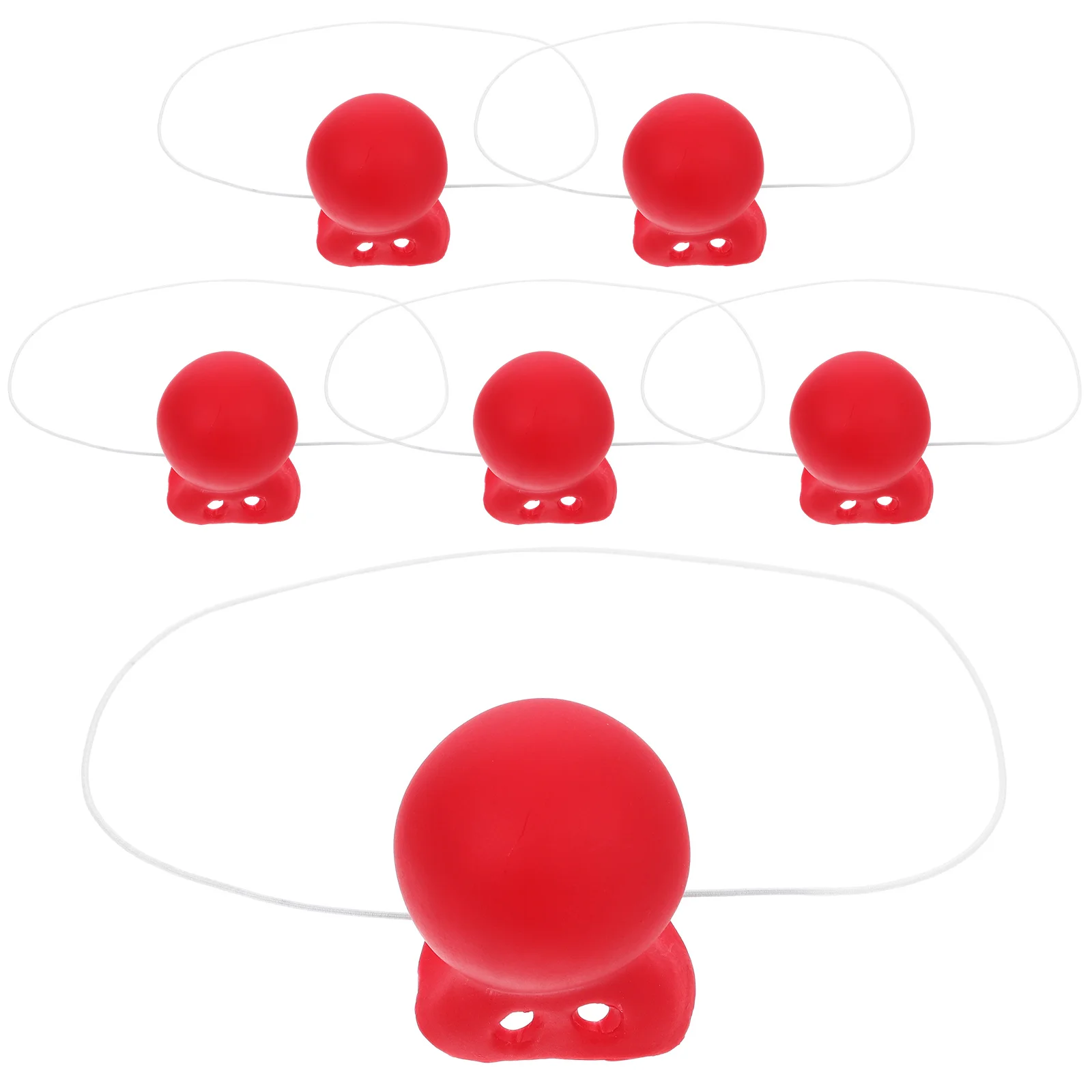 6 pezzi di naso da clown rosso per adulti, accessorio per costume da clown, vestibilità elastica e confortevole, per cosplay, spettacoli teatrali, feste