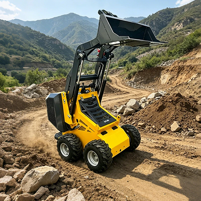 

Wheel Hydraulic Skid Steer Loader Customized Compact Small Garden Skid Steer Loader Mini Skid Steer Loader Price