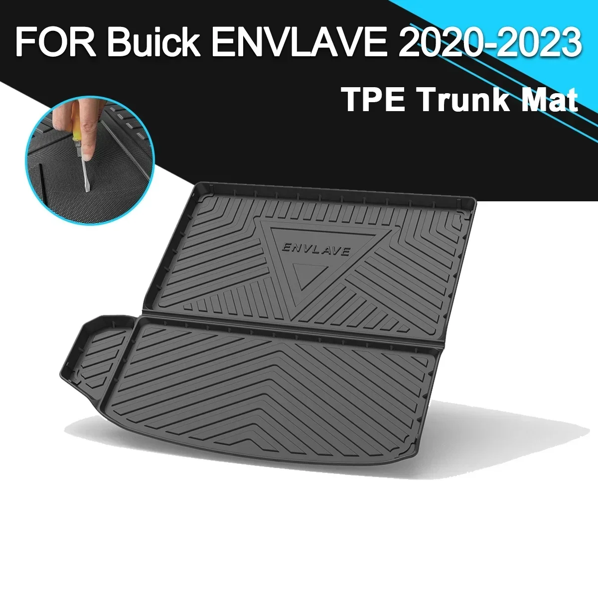 

Car Rear Trunk Cover Mat Non-Slip Waterproof Rubber TPE Cargo Liner Accessories For Buick ENVLAVE 2020-2023