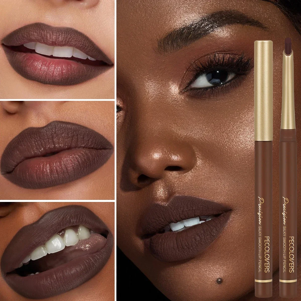 قطعة واحدة من قلم تحديد الشفاه غير اللامع وقلم أحمر الشفاه، ملمع شفاه ناعم وغير لاصق، هدية عيد الحب #6